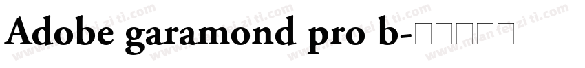 Adobe garamond pro b字体转换